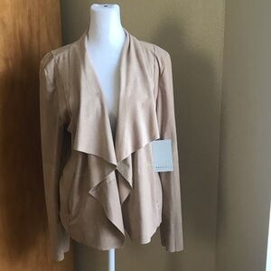 Bagatelle Beige Draped Women's Blazer